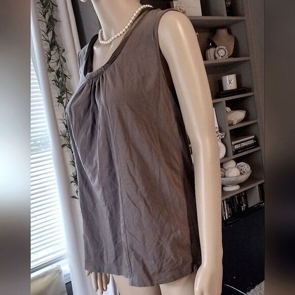 Crabtree & Evelyn Everyday Luxury Women's Size XS Solid Brown Tank Top - Picture 2 of 10